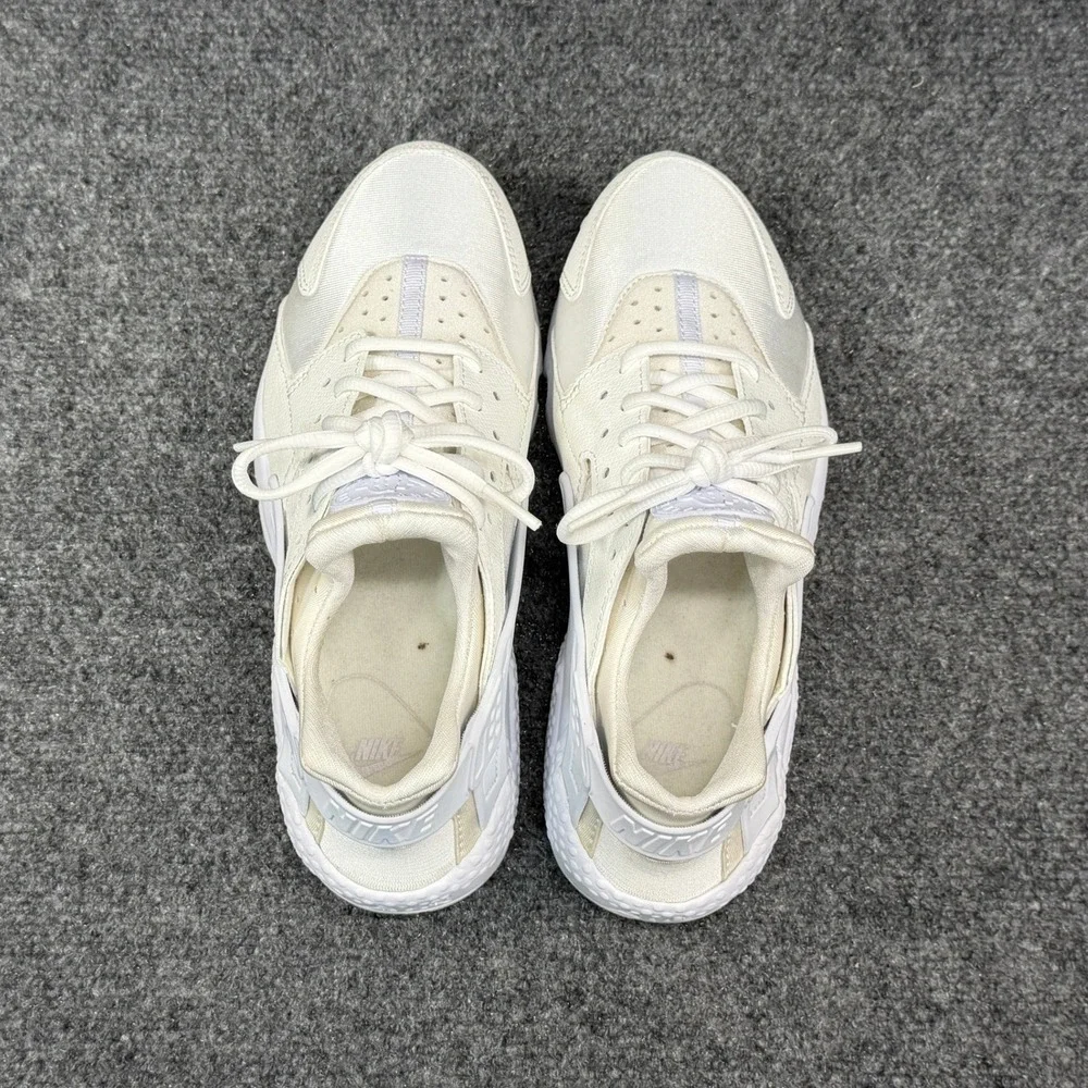 Nike Air Huarache Run Shoes Women's 8.5 White Athletic Retro‎ Running Sneakers
